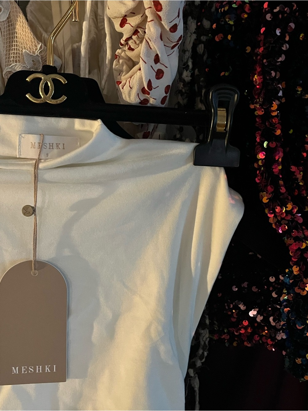 Meshki White Ruched Mini Dress - Picture 3 of 7